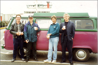 jellied Reels Ceilidh band: footsteps of Jimi Hendrix tour isle of wight. VW bus